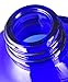 JUVITUS 4 oz / 120 ml Cobalt Blue Glass Boston Round Bottle with Black Treatment Pump (6 Pack) + Funnel