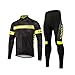 Lixada Men's Cycling Jersey Suit Winter Thermal Fleece Long Sleeve Mountain Bike Road Bicycle Shirt with 3D Tights Padded Pants
