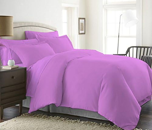 Bed Alter 1000 Thread Count Duvet Cover with Zipper & Corner Ties 100% Egyptian Cotton Luxurious & Hypoallergenic (Queen/Full, Lavender)
