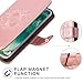 iPhone Xs Case, iPhone X Case, SOWOKO Book Style Leather Wallet Case Flip Folio Shockproof Protection Cover with Credit Card Slots and Kickstand for Apple iPhone Xs/X 5.8 inch (Rose Gold)