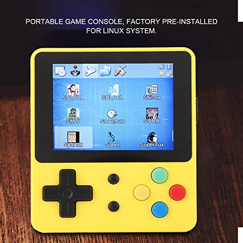 Mini Handheld Game Console, 2.6 Inch HD Screen Classic Games Retro Games Player Compatible with for GBA/GBC/GB/FC/SFC/NEOGEO/CPS/PS1/ATARI(Yellow) - Thumbnail 4