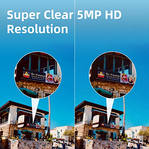 【5MP CAMERA】SMONET 5MP Home Security Camera System,6X5MP(2560TVL) Indoor Outdoor Weatherproof CCTV Wired Cameras,8CH Surveillance Camera System (1TB Hard Drive),Motion Alert,Night Vision,Remote Access