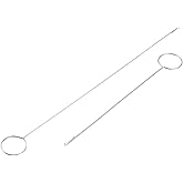 Sewing Loop Turner Hook with Latch, 2 Size- Long & Short Stainless Steel Loop Turner for Fabric Tube Straps Belts Strips, Han