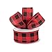 Buffalo Check Plaid Wired Ribbon - 1 1/2