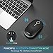 Rechargeable 2.4GHz Wireless Bluetooth Mouse, Jelly Comb Slim Noiseless Optical Wireless Mouse with Bluetooth, USB or Type C Connection,Easy-Switch up to 3 Device MS04