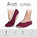 Pembrook Ladies Cable Knit Slippers - Cherry - Medium (7-8) - Ballet Style with Non-Skid Sole - Faux Shearling Lining and Suede Sole - Great Plush Slip On House Slippers for adults, women, girls