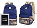 Leaper Canvas Laptop Bag Backpack Shoulder Bag Pencil Case Water Blue