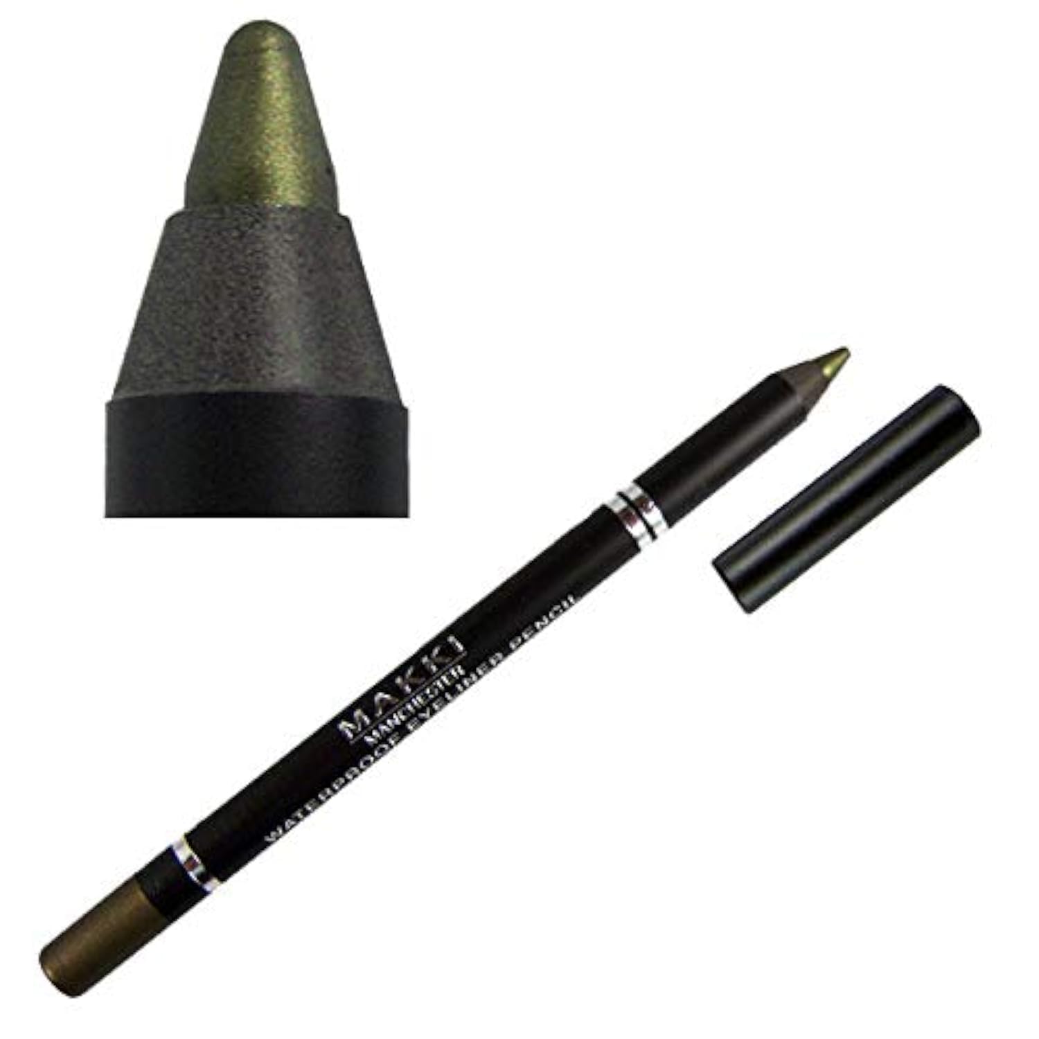 Makki Shimmery Golden Olive Waterproof Glide on Eyeliner Colour Shade Number 05 Smudge proof Eye Liner Pencil