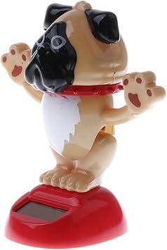 NYLSA Kids Solar Powered Nodding Head Puppy Dog Animal Swinging Toy Car Home Ornament Decor Kids Xmas Gifts Gag Prank Toys