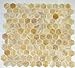 Marble 'n things Honey Onyx Hexagon Pattern Polished Mosaics Meshed on 12