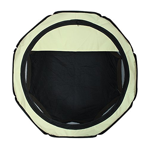 penobon Portable Foldable Pet Playpen, Exercise Kennel Removable Security Mesh Cover Indoor/Outdoor Tent，Pet Soft Side Play Yard - Thumbnail 3