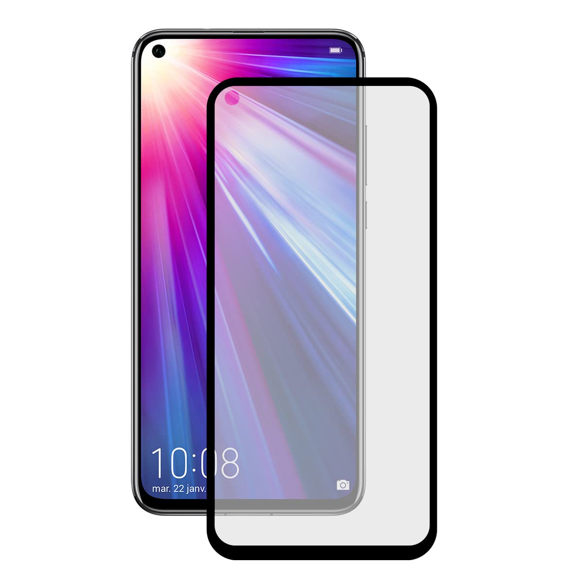 KSIX smart your tech Screen Protector for Honor 20, Tempered Glass, Thickness 0.33 mm, Black