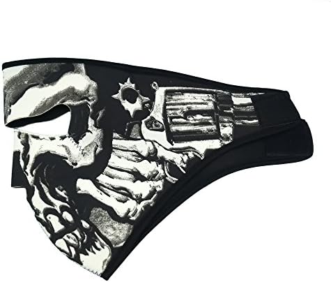 Neoprene Skull Mask Ghost Skeleton half face for Motorcycle Biking Ski