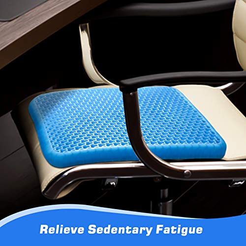 Gel Seat Cushion for Long Sitting Double Thick Gel Chair Cushion for