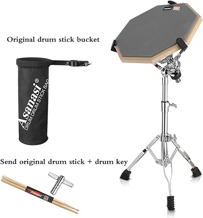 ZHXY Caja sorda 12 Inch Drum Practice Pads Pads de Práctica Almohadilla con Baquetas Caja sorda percusión Silencioso Drum Pad de práctica,Baquetas Drum Pad con Tambor,Llave de Tambor,Cubo de Tambor: Amazon.es: Hogar