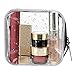 BBTO 3 Pieces PVC Travel Toiletry Bag Cosmetic Bags Organizers Makeup Bags with Zipper for Men's Women's Travel Toiletry Kit, Clear