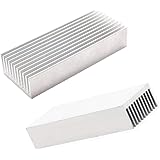 tatoko Aluminum Chipset Heatsink, 100mm (L) x40mm(W) x20mm (H) Heat Sink Cooling Fin for High Power Amplifier Transistor Semi