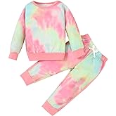 YALLET Toddler Girls Clothes Baby Girl Fall Outfits Long Sleeve Sweatshirt Pants Sets Winter Sweatsuit Clothing for Girl 1-6Y