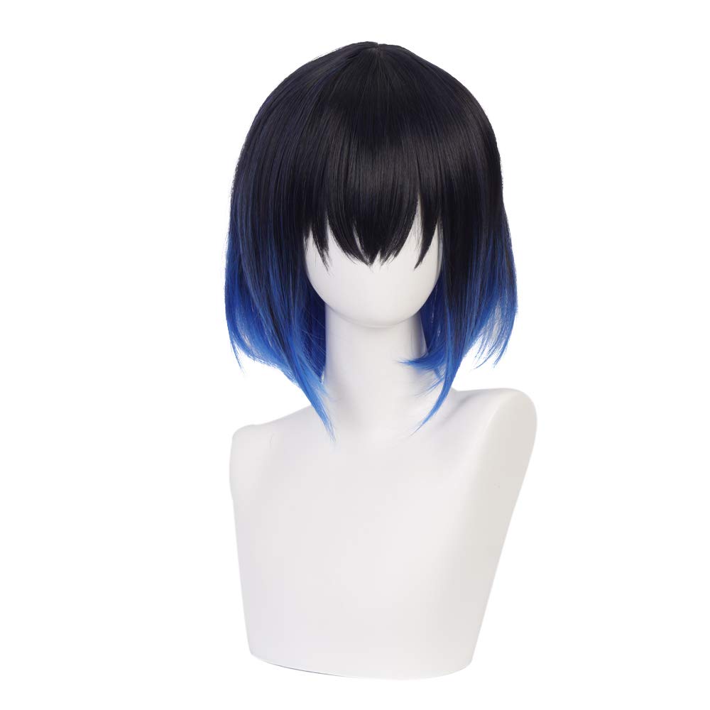 MUZIWIG Anime Cosplay Wig for Demon Slayer Hashibira Inosuke Kimetsu no Yaiba Costume Accessories Synthetic Hair with Free Wig Cap