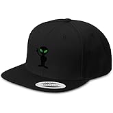 Speedy Pros Snapback Hat for Men Flat Brim Hats Alien Peace Sign and Symbol Embroidered Flat Bill Hat Acrylic