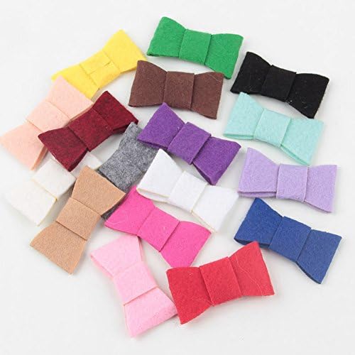 Deercon 17 Colors Simple Hair Bows Clips Shower Barrettes for Girls Babies Kids Children Women