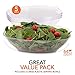 64 Oz. Clear Plastic Serving Bowls (5 Pack) Oval Disposable Serving Bowls for Parties - Large Plastic Bowls for Salad, Snacks, Chips, Pretzels, Candy
