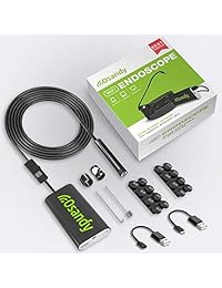 Cámara endoscópica inalámbrica   inspección del borescopio WiFi   Cámara de serpiente flexible HD de 2 MP   Cámara endoscópica impermeable para iPhone, Android, iOS, iPad, Samsung, Tablet   Cámara de lagarto con luz brillante, Negro