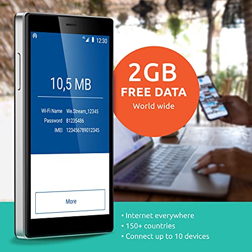 We.Stream Premium Mobile WiFi Hotspot for International Travelers 50 GB US Data Data 3