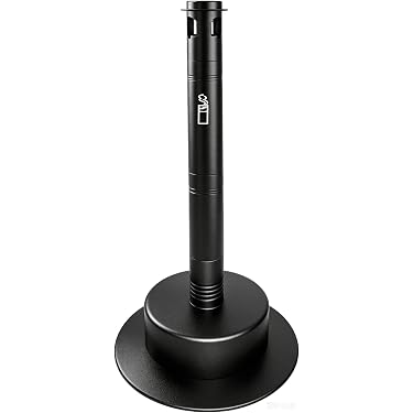 cigarette base 40" Black Free-Standing Smoker Pole &  Durable, Weather-Resistant Receptacle, Easy-to-Empty, Stable, Safe Outdoor Smoking Solution,Office building ashtray : Home & Kitchen (292 mm) in base diameter 1 Gallon - Personal Use