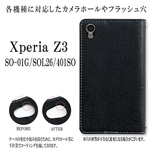 Mua So 01g Sol26 401so Xperia Z3 ケース カバー サフィアーノ型押し 手帳 手帳型 キャビアブラック So01gケース So01gカバー Sol26ケース Sol26カバー 401soケース 401soカバー Xperiaz3 エクスペリア So01g スマホ スマホケース スマホカバー 手帳型ケース 手帳型