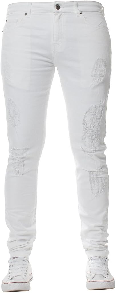 men's white super skinny jeans