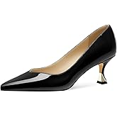 MOTIMODEN Women Low Kitten Heels Women's Dressy Pumps Pointed Closed Toe Elegant Wedding Pumps Formal Work Office Comfortable Shoes Classic Pumps for Women