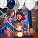 12 inch Navy Blue and Silver Confetti Balloons, White Pearl and Silver Metallic Party Balloons for Wedding or Birthday Decorations(60 pcs)