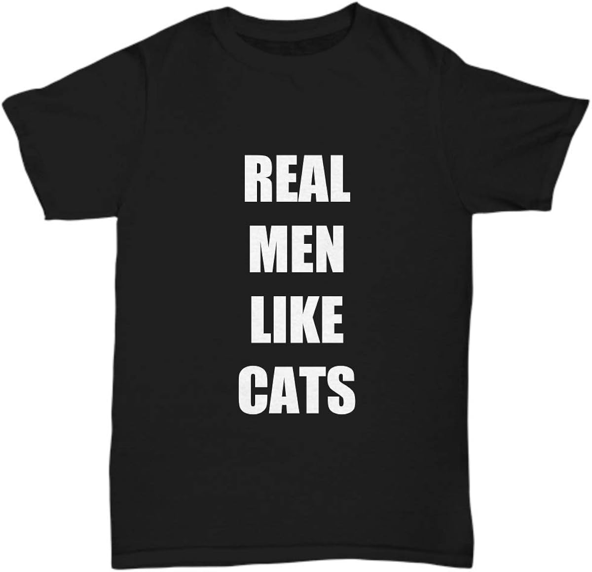 Real Men Like Cats TShirt Funny Gift Gag Unisex Tee Clothing
