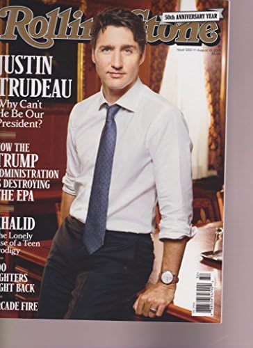 ROLLING STONE MAGAZINE #1293 AUG 2017, JUSTIN TRUDEAU,NO LABEL NEWSSTAND EDITION