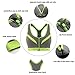 Senchanting Zipper Front Padded Sports Bra Breathable Wirefree Racerback Gym Bra