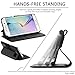 Galaxy S6 Edge Case, SHIELDON 2 in 1 Galaxy S6 Edge Wallet Case Folio Flip Genuine Leather Case Magnetic Closure Slim Back Cover with Card Holder for Samsung Galaxy S6 Edge, Black