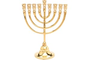 Yair Emanuel Hannukah Menorah Classic Bronze Rounded Branches