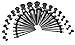 Black Titanium Anodized Steel Ear Stretching Taper and Tunnel Starter Stretching Kit - 36 Piece Set