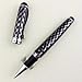 Gullor Advanced Executive Rollerball Pen Jinhao 750 Black & Silver Square Pattern Pen