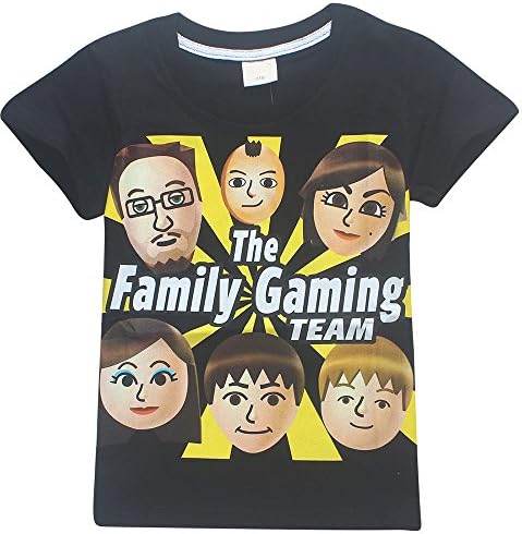God Sweet FGTeev The Family Gaming Team Kids Black Shorts Tshirts Fit Height 43.3''-47.2''