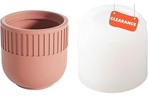 BOOWAN NICOLE Simple Cement Candle Jar Silicone Mold Cylindrical Concrete Candle Container Mould DIY Candle Vessel Home Decor Tool (SH0882)