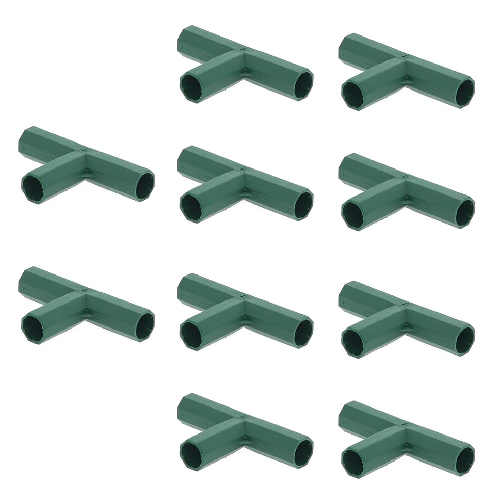 SagaSave 16mm Garden Frame Connector, 10 Pcs Flat 3 Way Stable Support Gardening Framework Building Connectors for Flower Stands and Greenhouse