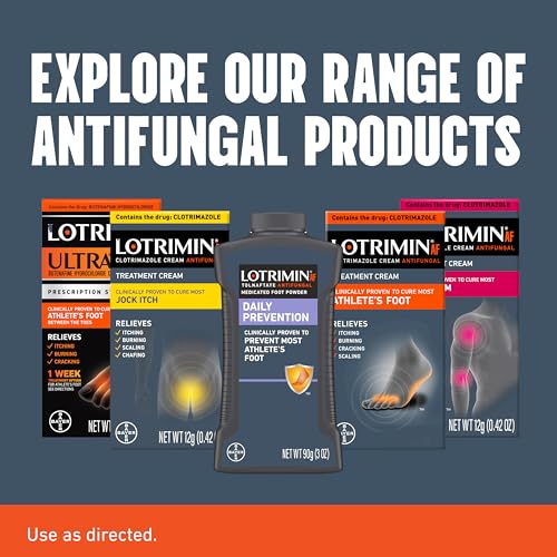 LOTRIMIN AF CREAM FOR ATHLETE’S FOOT, CLOTRIMAZOLE 1% ANTIFUNGAL TREATMENT, CLINICALLY PROVEN EFFECTIVE ANTIFUNGAL TREATMENT OF MOST AF, JOCK ITCH AND RINGWORM, CREAM, .53 OUNCE (15 GRAMS)