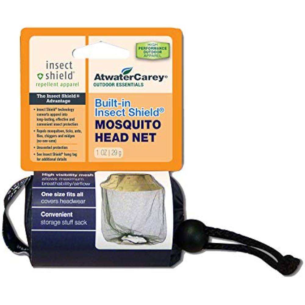 Mosquito Head Net With Insect Shield Permethrin Repellent ...
