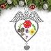 BANBERRY DESIGNS Memorial Angel Suncatcher - Pressed Flowers Sun Catcher with an in Loving Memory Heart Charm - Glass Window Remembrance