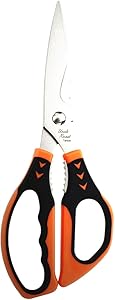 Uncle Roast Kitchen Scissors for Multipurpose (Orange), Stainless Steel Heavy Duty Sharp Shear, Detachable Blades, 8.5 Inch for Cutting Food, Poultry, Meat, Pizza, Seafood, Crab, Vegetable, Chicken