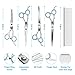 Ferbon 9 Pcs Dog Grooming Scissors Kits, 8 inches Pet Stainless Steel Curved, Straight, Thinning Shear Suit, Trimmer Kit with Dog Nail File, Clippers, Grooming Comb for Cat and Pet
