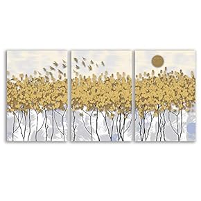 3 Piece Canvas Wall Art - Abstract Geometry - Canvas Prints Home Artwork Decoration for Living Room,Bedroom - 16"x24" x 3 Panels