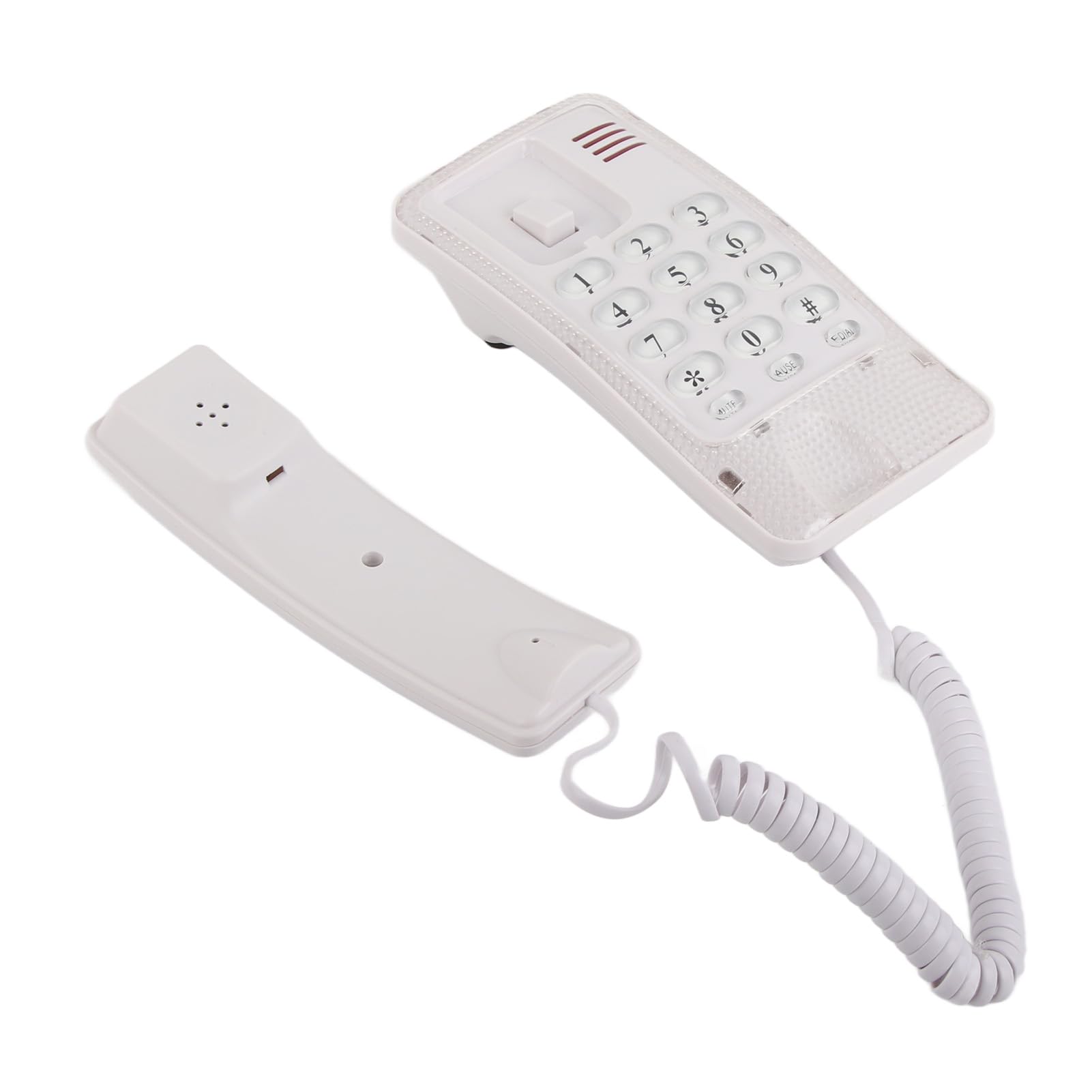 Cigemay Corded Landline Telephone, Wall Mountable, Hotel & Office Use, White